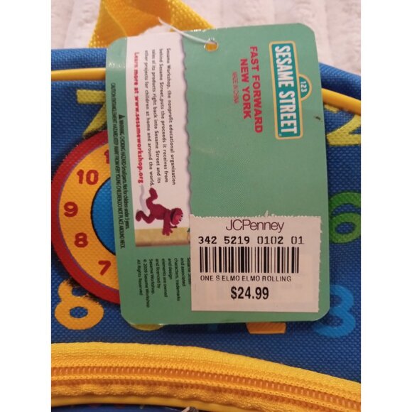 Sesame Street Elmo Rolling Backpack New with Tags Suitcase Bookbag - Picture 6 of 6